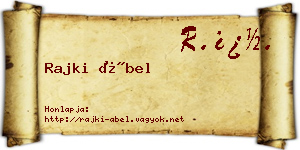 Rajki Ábel névjegykártya