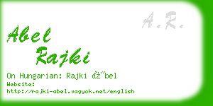 abel rajki business card